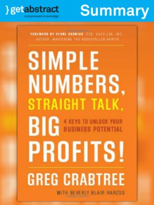cover image of Simple Numbers, Straight Talk, Big Profits! (Summary)